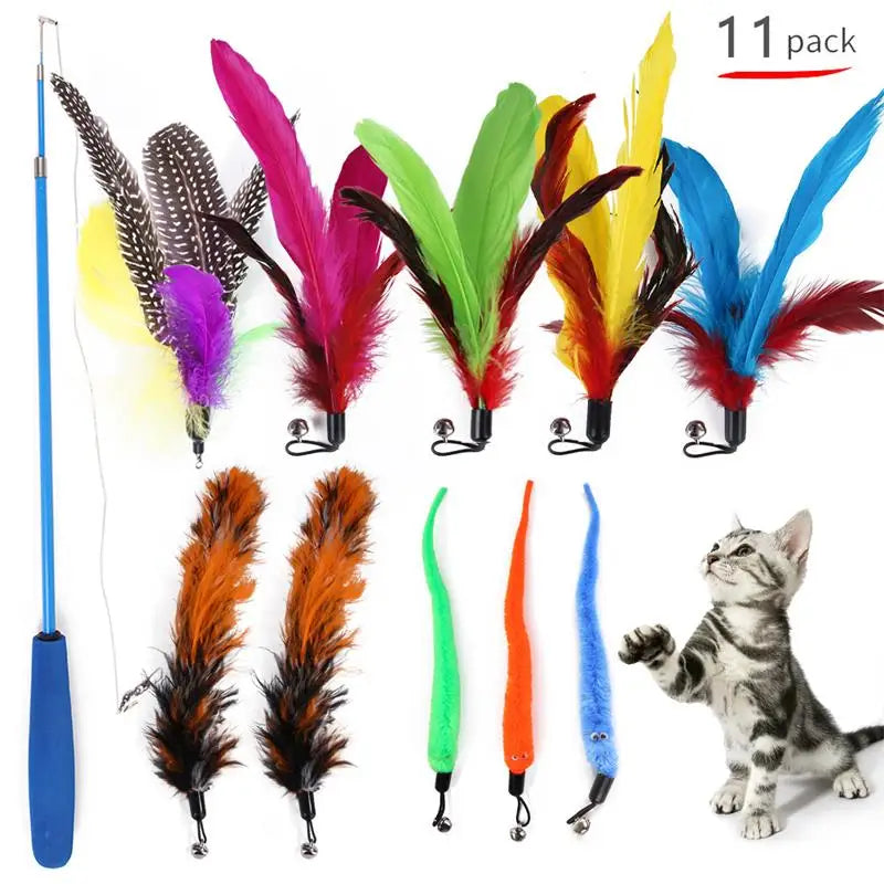 11pcs Cat Feather Set