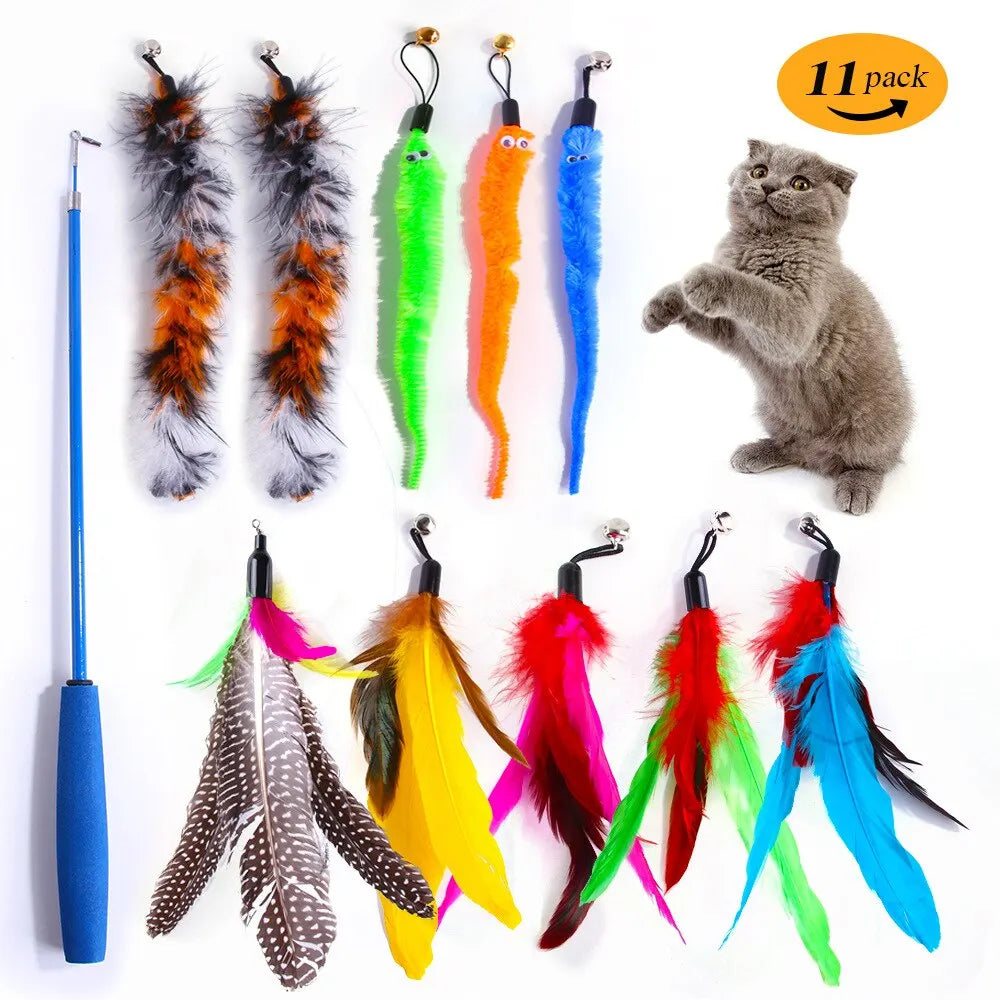 11pcs Cat Feather Set